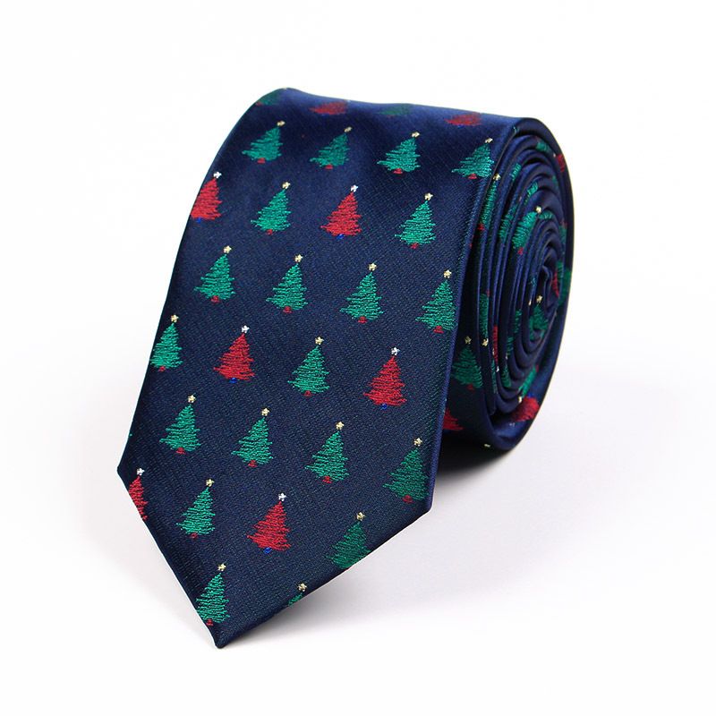 Polyester Jacquard 7.5cm Christmas Theme Tie Manufacturer Wholesale_voghion.com