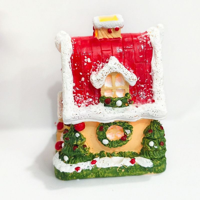 New Snow House Aromatherapy Burner Night Light Home Living Room Christmas Atmosphere Decoration Creative Ornament_voghion.com