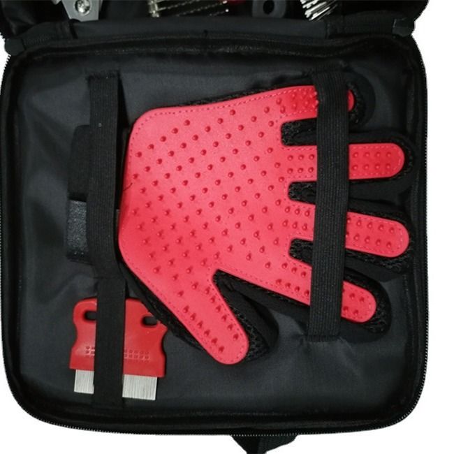 Conjunto de ferramentas de limpeza para luvas de animais de estimação, pente com nó, escova para remoção de pelos, cuidados com pelos, gato, cachorro, tosa, cortador de unhas, lima_voghion.com