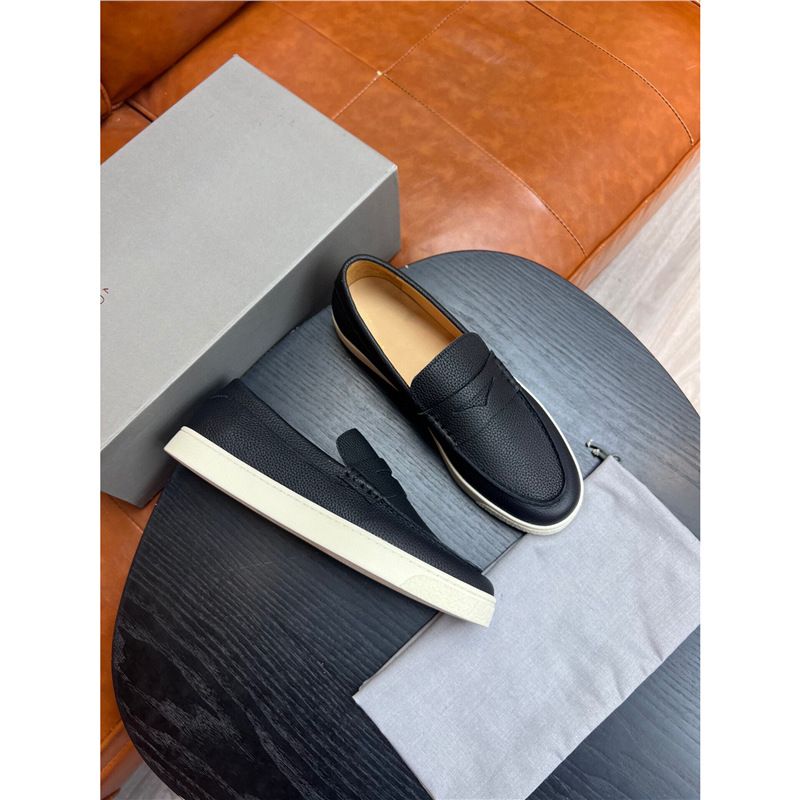 New Fashion Versatile Casual Leather Low-Top Breathable Slip-On Loafers Simple Bean Men's Trendy Shoes_voghion.com