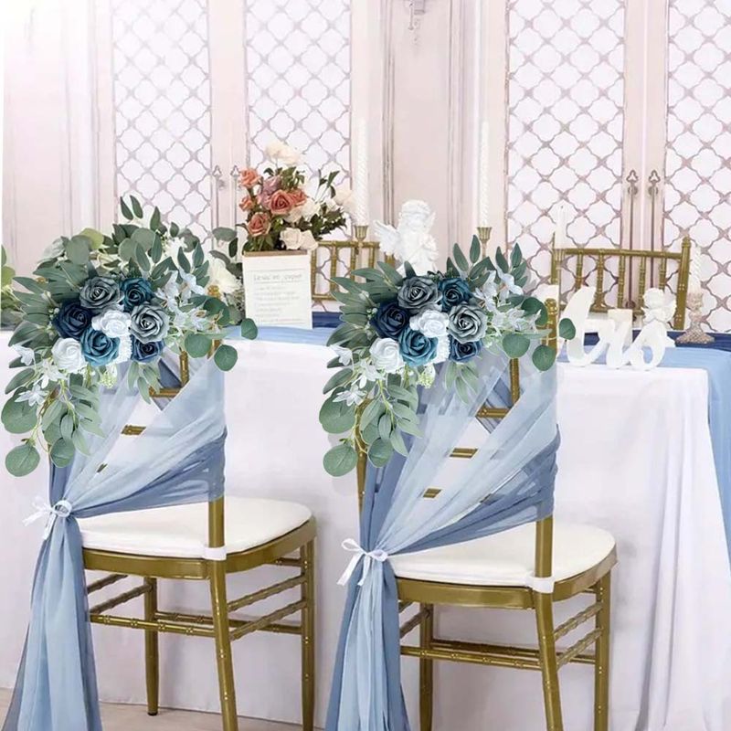 Chair Back Flowers New Simulation Bouquets High End Wedding Table Staircase Decoration Handmade DIY Finished Products_voghion.com
