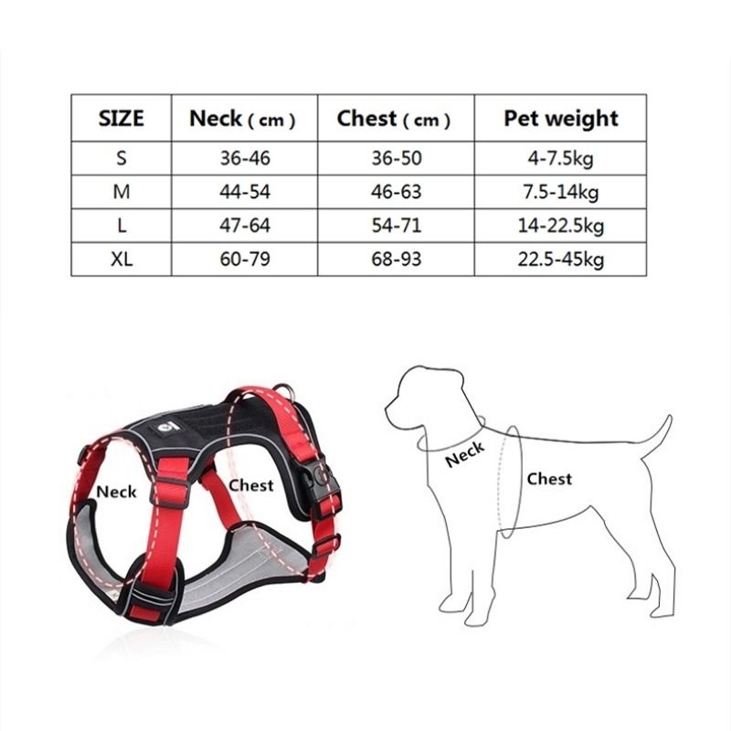 Pet Chest Harness Vest Style Large Dogs Explosion Proof Flushing Traction Rope Dog Outdoors Go Out Play Traction Rope_voghion.com