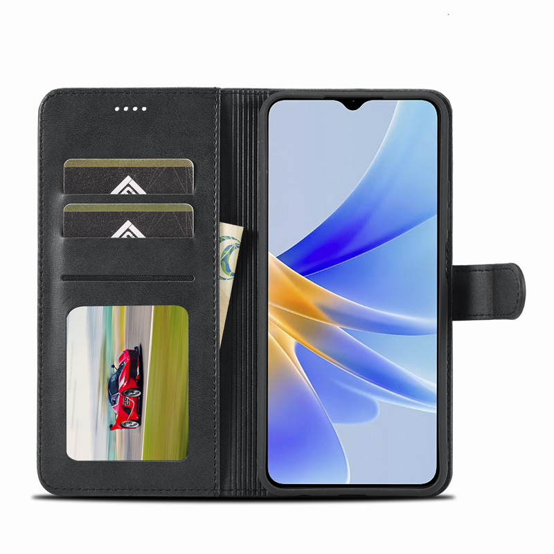 Per OPPO A17 Custodia Flip Magnetic Phone Case On Telefoon Hoesje OPPO A17 Custodia in pelle vintage Custodia a portafoglio per Coque OPPO A17 Cover_voghion.com