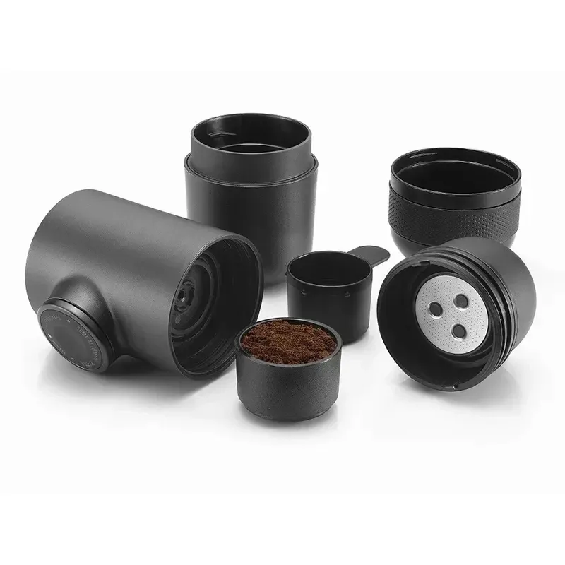 Manuelle Druckkaffeemaschine, kleine und tragbare Hand-Espressomaschine für den Einsatz im Haushalt, auf Reisen und beim Picknick_voghion.com
