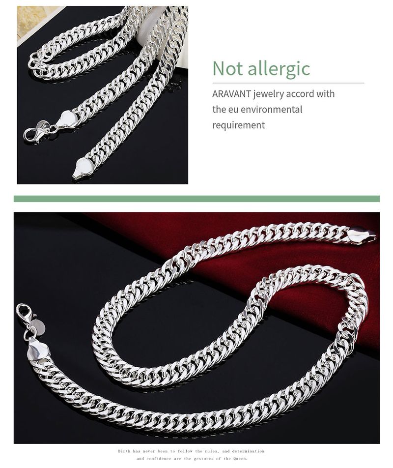 Fashion Aravant Sier 6mm 10mm Necklaces Chain For Men Fashion Jewelry_voghion.com