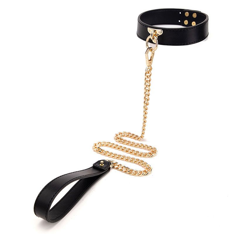 für Frauen Sexy Halsband Halsring mit weicher Halsbandleine aus echtem Leder für Mädchen_voghion.com