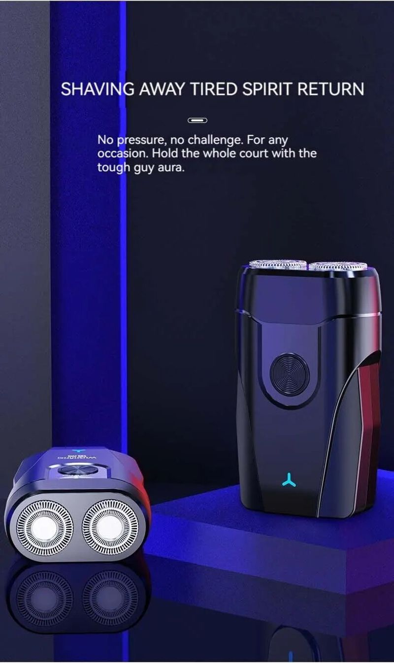 Aparat de ras electric cu două capete Ultra-Clean Leave No Black Spot Mustache Cuțit Washi Smooth Shave Livi And_voghion.com