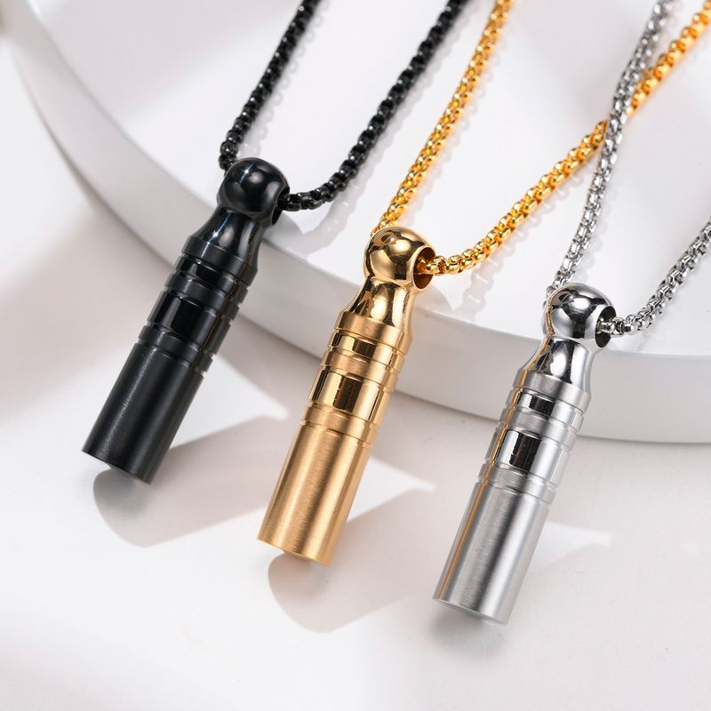 Collar con colgante de cenizas, joyería de cremación, joyería de urna de acero inoxidable para hombres, collar con medallón de cenizas, ceniza conmemorativa_voghion.com