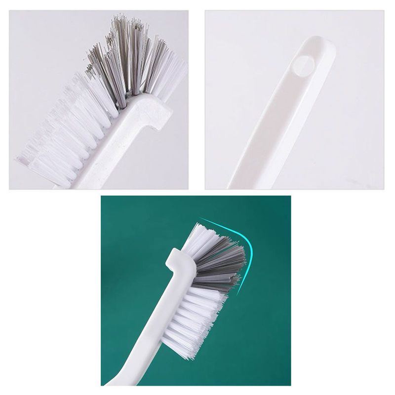 2pcs Long Curved Cup Brush, Plastic Scrubber For Soymilk Maker And Juicer, Kitchen Cleaning Tool For Hard-to-Reach Areas_voghion.com