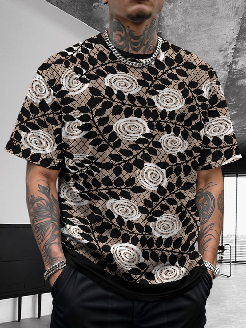 Sommer Neue Herren Kontrastfarbe Street Style Patchwork Mode Lässig Vielseitig Atmungsaktiv Kurzarmhemd_voghion.com