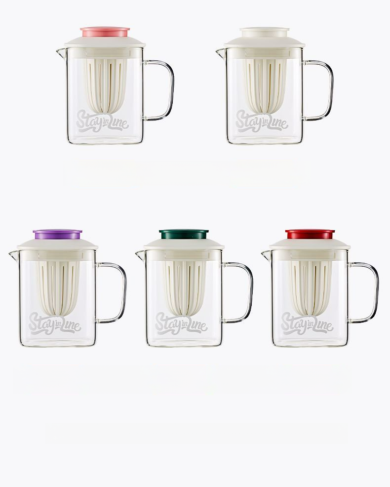 Vaso de vidrio Xilekou para uso doméstico y de oficina, con separación de agua, alto contenido de borosilicato, gran capacidad, apto para preparar té de hierbas._voghion.com