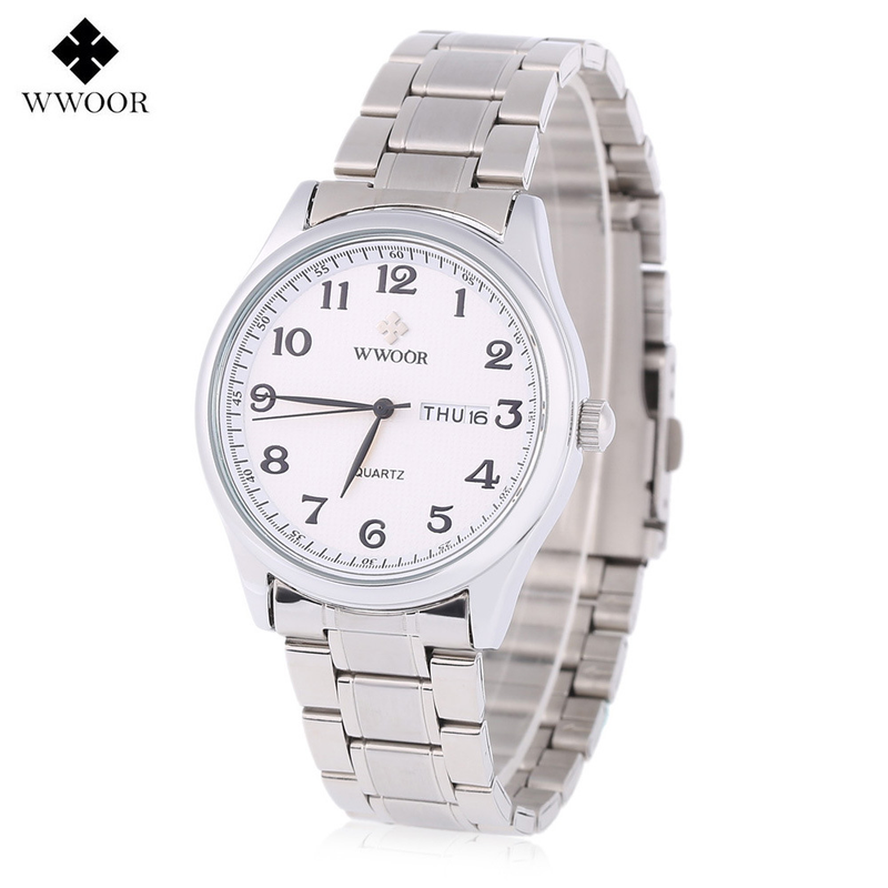 Grip Love WWOOR 8805 Paar-Armbanduhr mit Stahlband, wasserdicht, Quarzuhrwerk_voghion.com