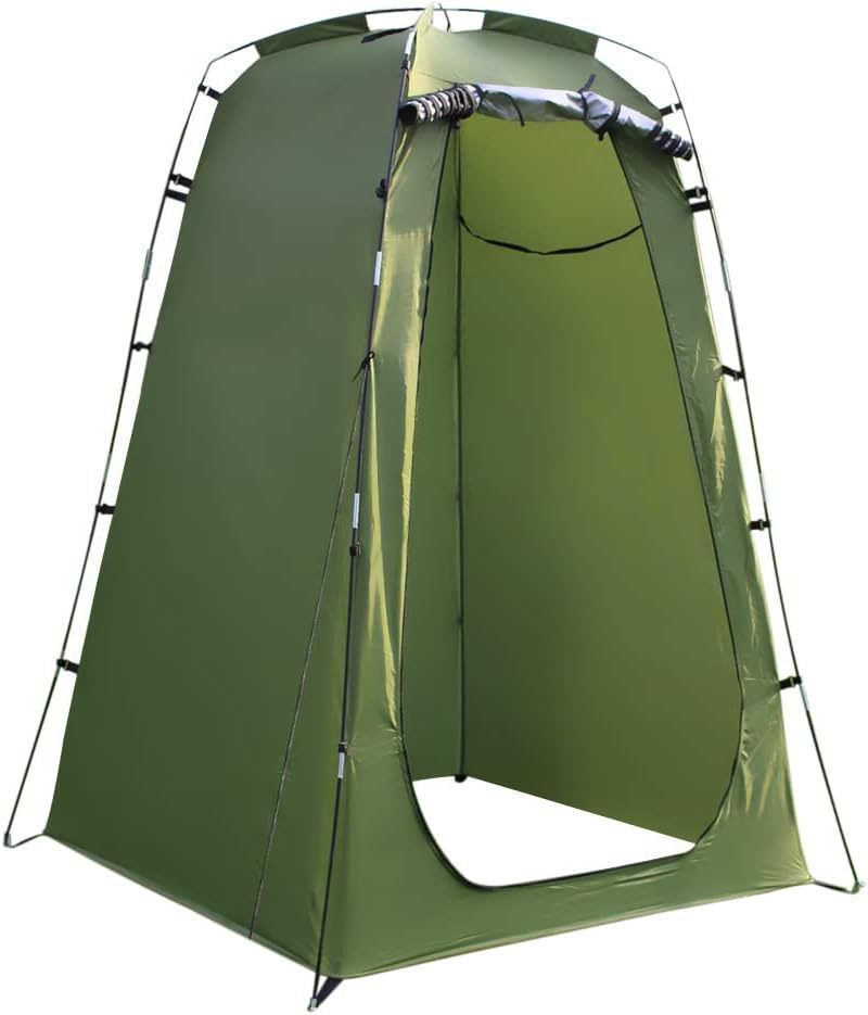 Portable Camping Toilet Tent Outdoor Shower Changing Room With Privacy Screen Waterproof Instant Setup For Beach Fishing Includes Carry Case Stakes_voghion.com