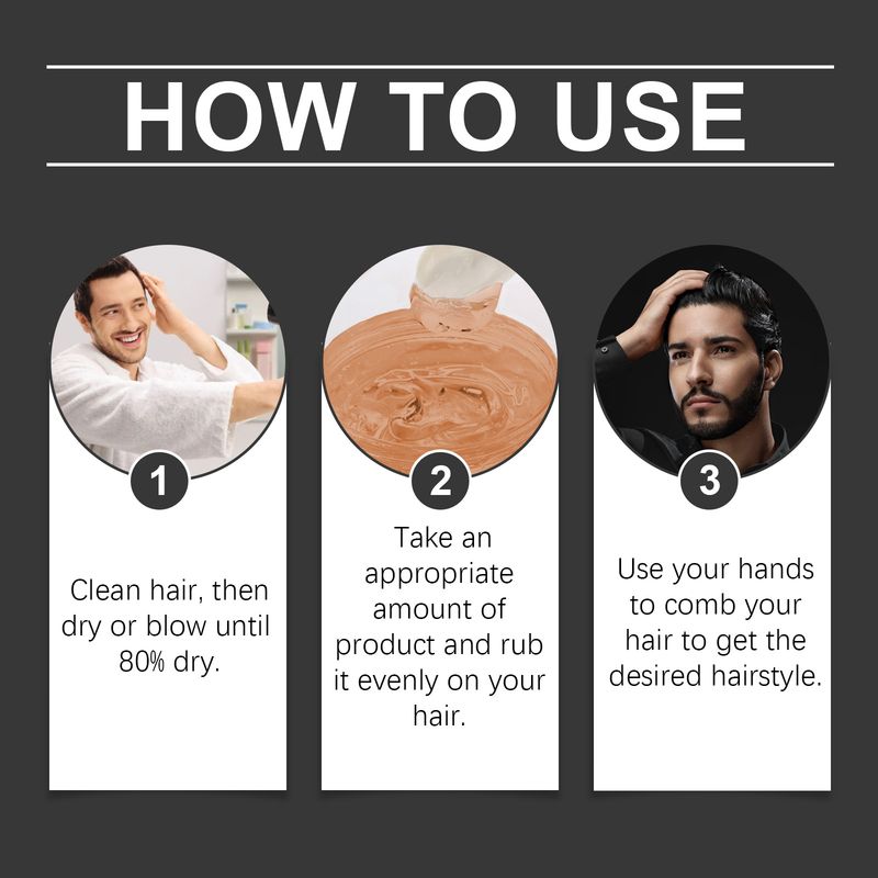 Ulei de păr pentru coafarea bărbaților, Îngrijirea părului răcoritoare pentru coafarea spatelui bărbaților_voghion.com