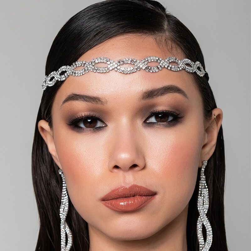 gioielli da sposa fascia elastica per capelli fascia per capelli con strass fatta a mano gioielli per capelli_voghion.com