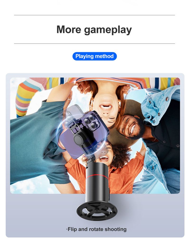 2025 360 Rotation Gimbal Stabilizer Wireless Bluetooth Remote Selfie Stick Tripod For IPhone Smartphone Live_voghion.com
