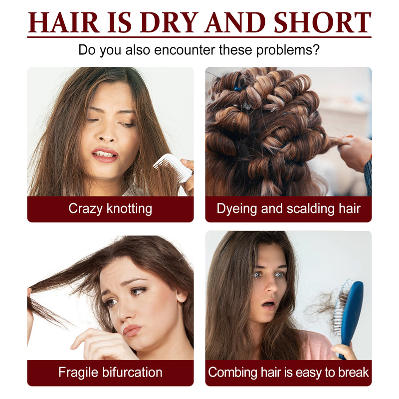 Glatte Haarspülung, Keratin-Behandlung, professionelle Glättung, lockiges Leave-in, Reparatur von beschädigtem Haar, nährendes Serum_voghion.com