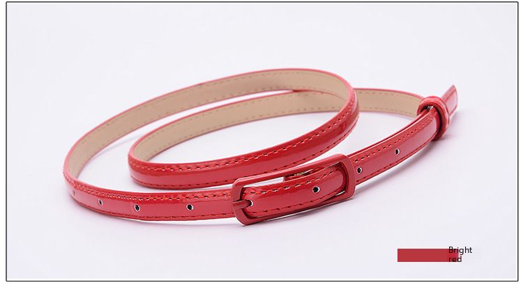 Cinturón más vendido de primavera y verano al por mayor, cinturón de charol de color caramelo, cinturón de color deslumbrante, cinturón fino decorativo para damas 7088_voghion.com