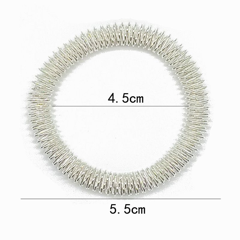 Juguetes para aliviar el estrés, masajeador de muñeca con resorte de descompresión, pulsera de resorte con forma especial, anillo de acero con resorte, juguete de metal de descompresión al por mayor._voghion.com