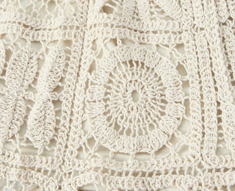 Women's Clothing Spring And Autumn New Forest Lazy Style Three Dimensional Hollow Crochet Knitted Set_voghion.com