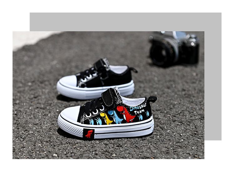 Scarpe basse casual per bambini in tela per ragazzi e ragazze in tela per bambini, sneakers singole traspiranti primaverili e autunnali_voghion.com