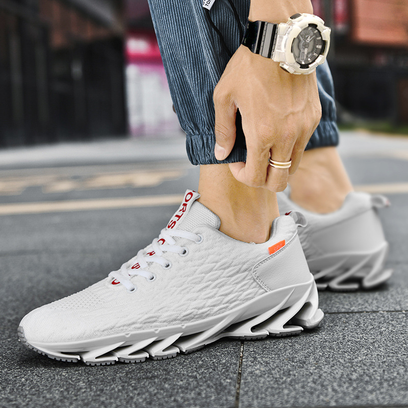Autunno Coppia Sport Trendy Flyknit Fish Scale Mesh Running Scarpe da uomo traspiranti di grandi dimensioni_voghion.com