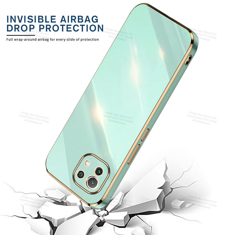Luksusa galvanizēts vāciņš priekš Xiaomi Mi 11 Lite 5G mīksta silikona lēcu aizsardzība priekš Xiaomi_voghion.com