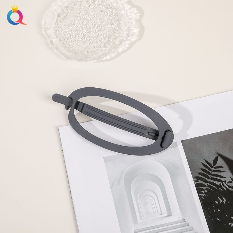 Fermaglio per capelli in policarbonato opaco - Elegante fermaglio ovale per capelli da donna (fermagli antiscivolo per chignon, grazioso accessorio per capelli posteriori, tenuta delicata per capelli spessi)_voghion.com