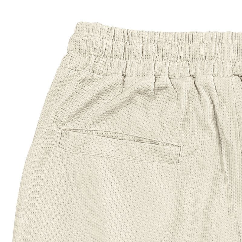 Men's High Street Drop-Crotch Jogger Pants – Waffle Knit Breathable Slim-Fit Tapered Sweatpants (S-XXXL)_voghion.com