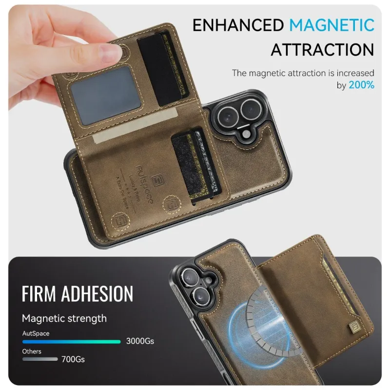 Custodia per telefono con porta carte magnetico staccabile con blocco RFID, mini portafoglio per iPhone 16 13 12 Pro Max 15 14 Plus, custodia in pelle PU_voghion.com