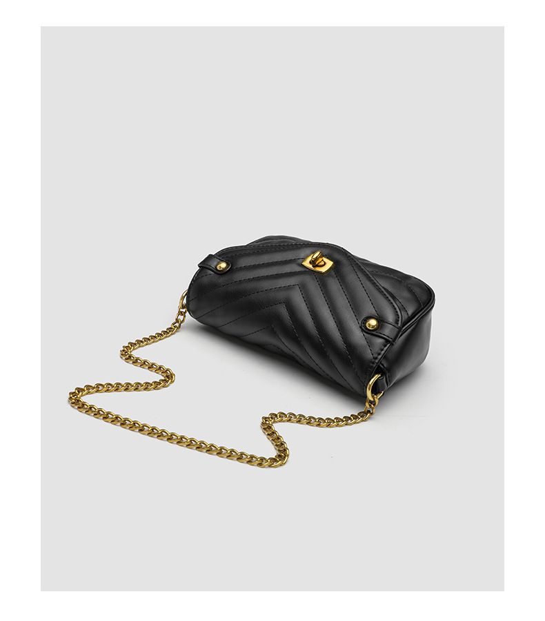 Borsa a tracolla con catena a diamante dal design di nicchia, versatile, larga, per mamma e bambino, monospalla, da ascella_voghion.com