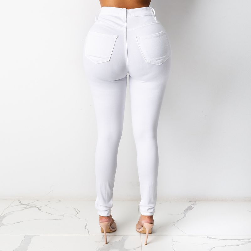 Women's Clothing Jeans High Waist Slim Pencil Trousers_voghion.com