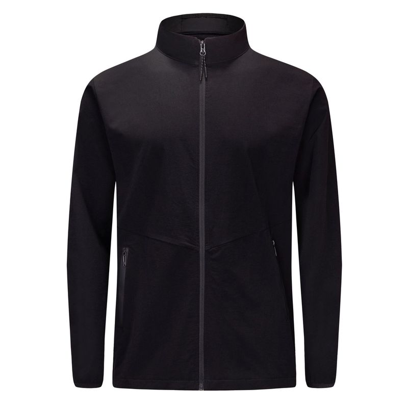 LazyZoom Sports Casual Schnelltrocknender, winddichter Trainingsanzug in europäischer Größe, einfarbig, Stehkragen, bestickt, langärmelig_voghion.com