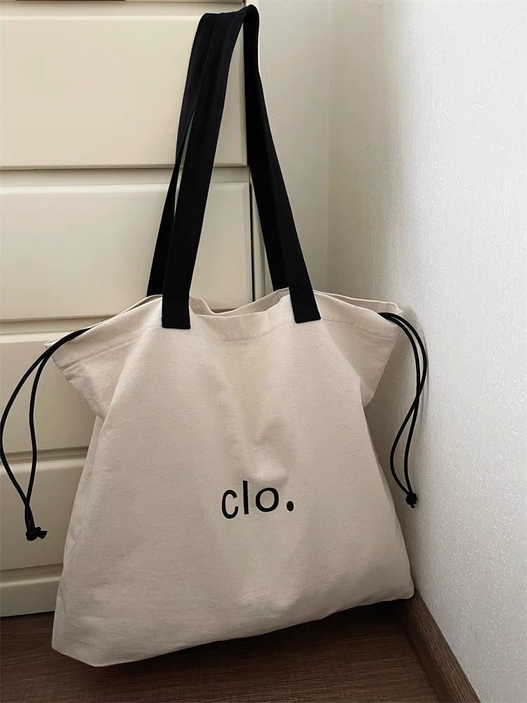 Canvas Workwear Schultertasche für Pendler, 2025 Frühling und Sommer Einfache koreanische Tasche mit großer Kapazität_voghion.com