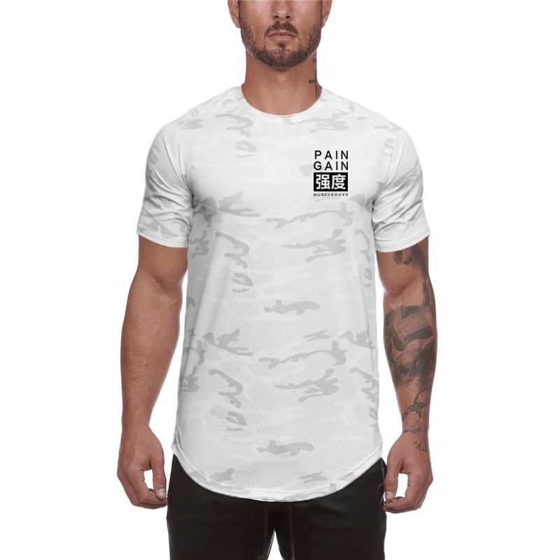 Quick drying camouflage short sleeved top men's casual top outdoor sports fitness T-shirt_voghion.com