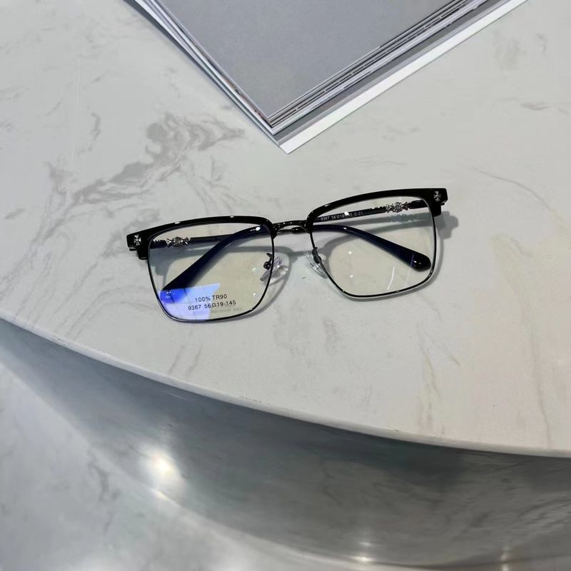 Men's business half TR eyebrow frame can be matched with anti blue metal flat light glasses 9367_voghion.com
