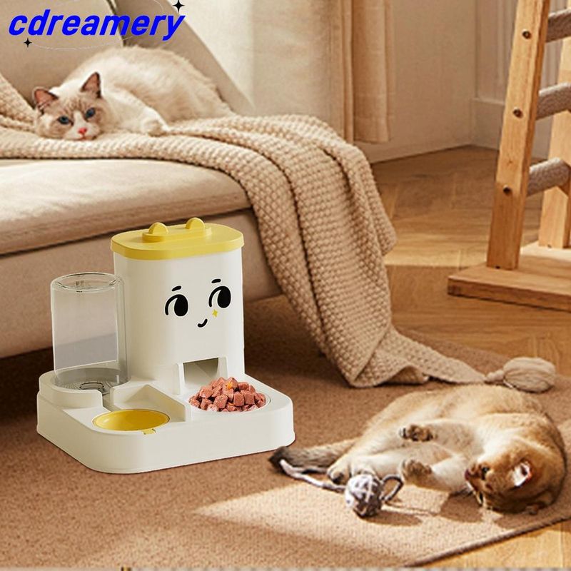 2-in-1 automatische voerbak voor honden en katten, grote waterdispenser, voerbak, huisdierbenodigdheden voor honden en katten_voghion.com