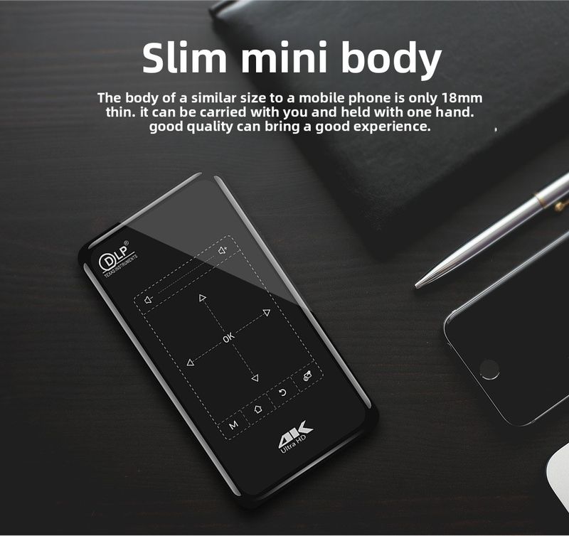 P9 Zweite Generation 1+8GB 4K HD DLP Mini Smart Micro Tragbarer Heimprojektor_voghion.com