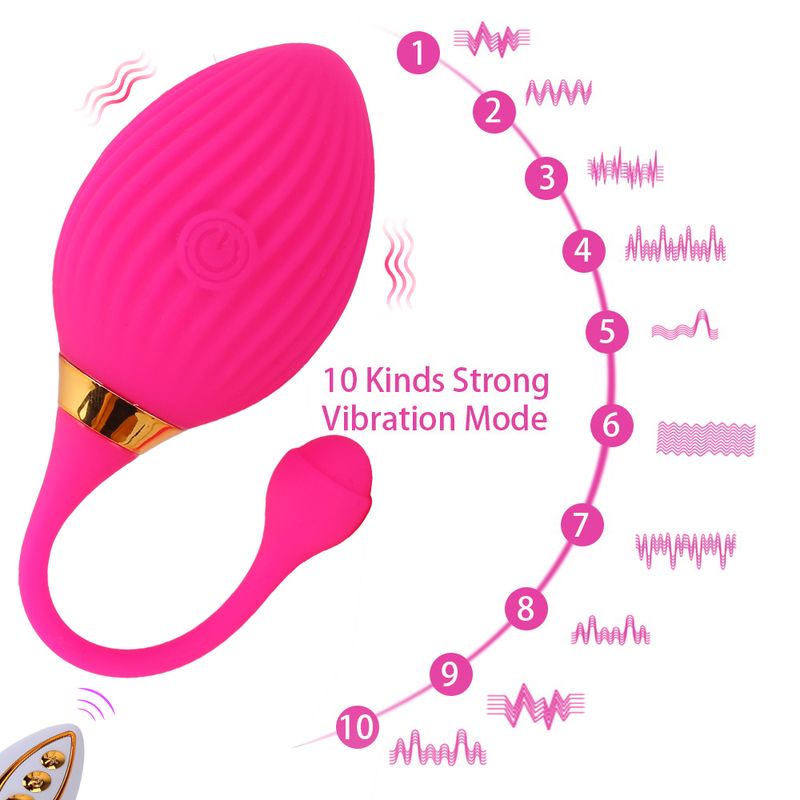 Plug œuf sans fil à 10 vitesses, stimulation anale du clitoris, jouet sexuel pour femme, vibromasseur d'exercice de serrage 977_voghion.com
