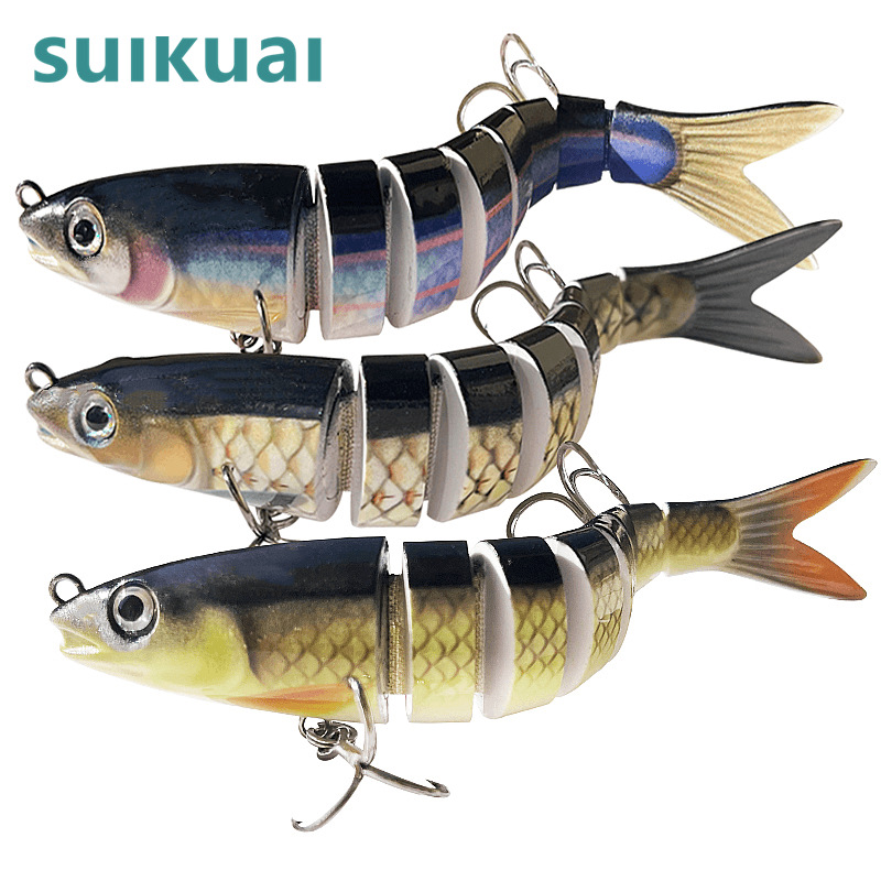 Esca artificiale multi-sezione affondante da 13,5 cm e 19 g, modello nuovo ed economico, attrezzatura da pesca_voghion.com