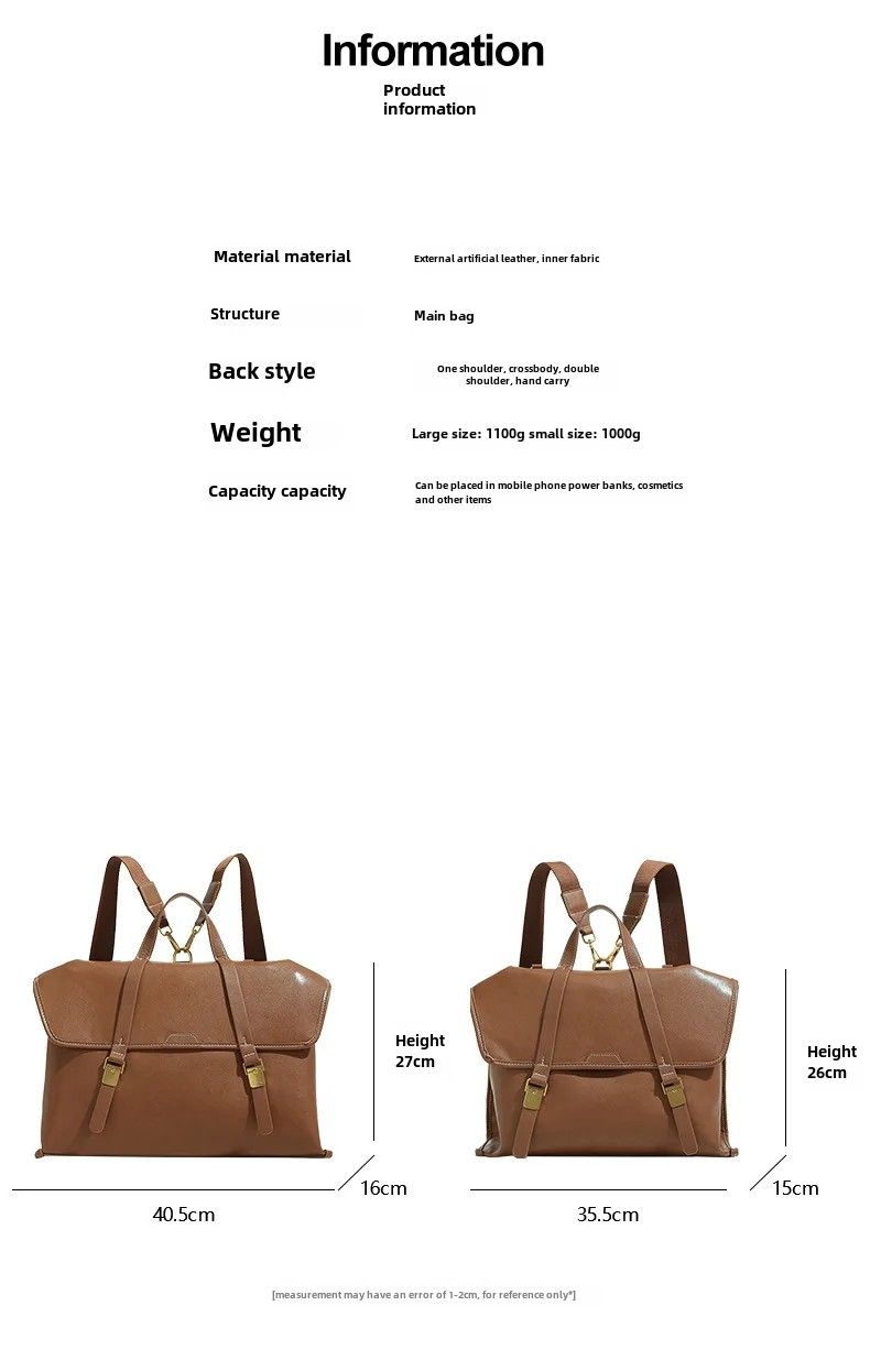2024 Zomer Nieuwe Niche High-end Mode Rugzak Vintage Grote Capaciteit Tote Foreway Computertas Voor Zakelijke Werkzaamheden_voghion.com