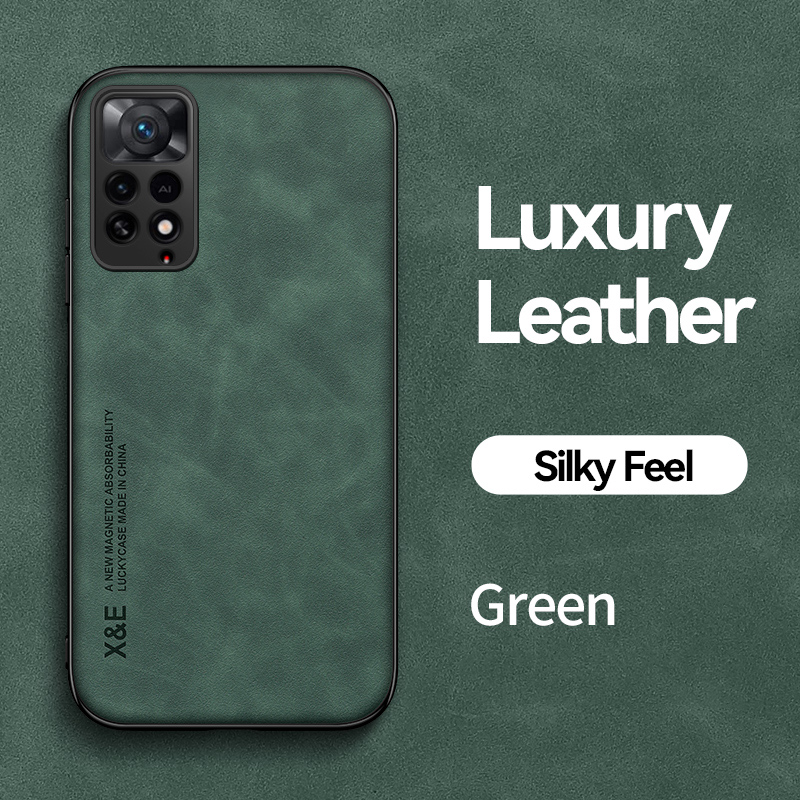 Luksus retro skinnveske til Xiaomi Redmi Note 11 Pro 11S 10S 10 11T Pro 9 9s K50 K40 K30 10C myk silikonrammetelefon_voghion.com