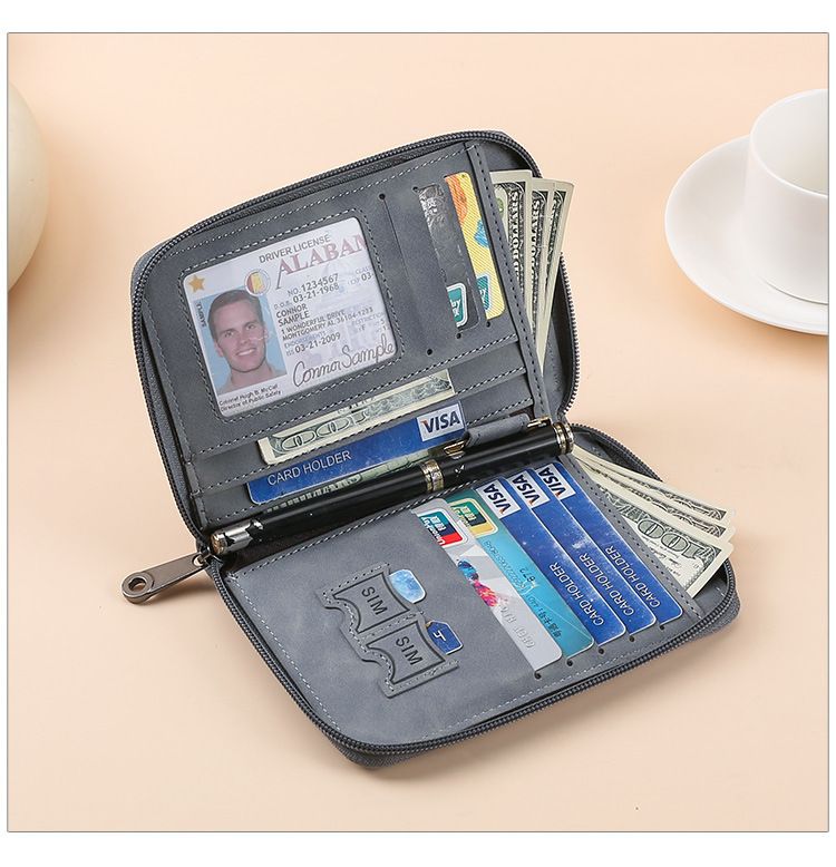 2025 New Matte RFID Anti-theft Travel Ticket Storage Wallet New Passport Bag_voghion.com