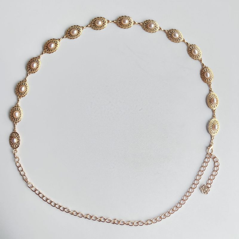 Metall geprägte vielseitige Modekette Kleid Zubehör Gürtel Taille Ornament_voghion.com