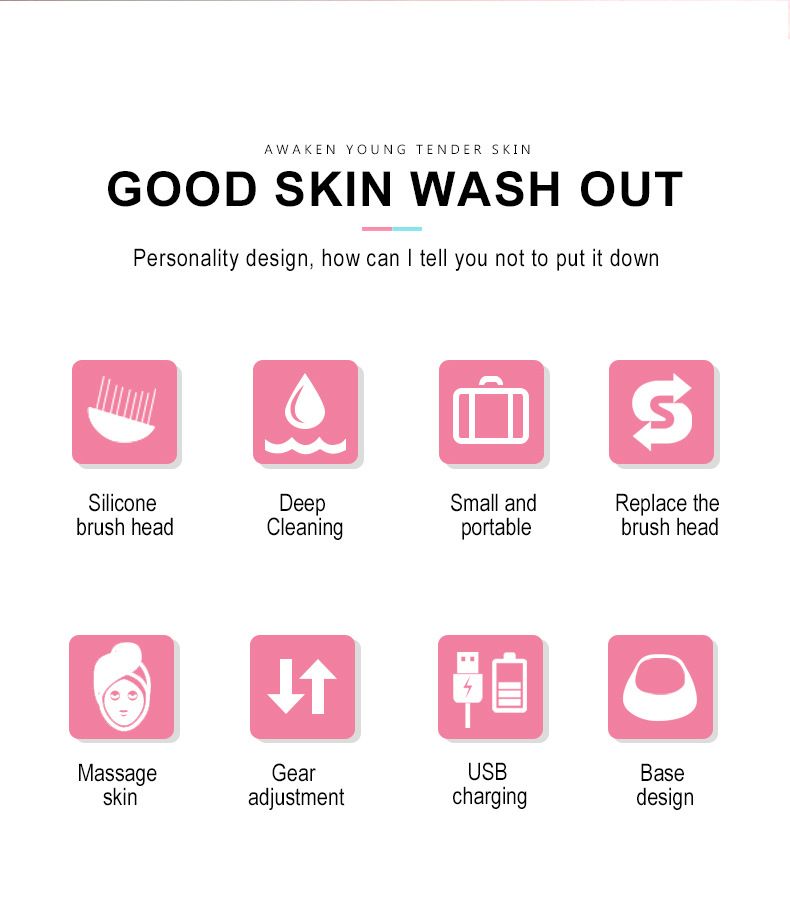 3-in-1 Electric Facial Cleanser Rotating Massage Face Brush Blackhead Pore Cleaner Deep Cleansing_voghion.com