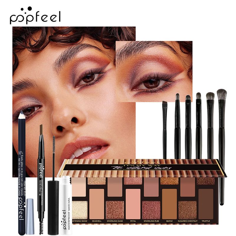 Make-up-Sets 40 Farben Lidschatten-Palette Mascara Lidschattenpinsel Eyeliner Augenbrauenstift Kombinationsset für Anfänger_voghion.com