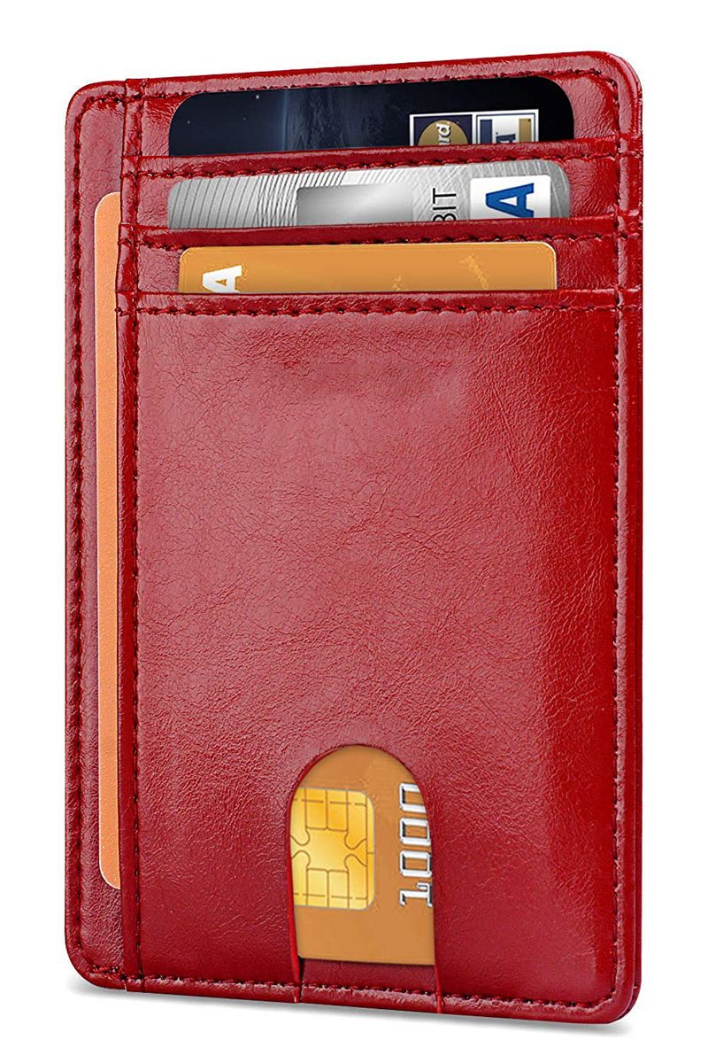 Praktische Kartentasche aus echtem Leder, RFID-Diebstahlschutz-Kartenlesetasche für Herren, asiatischer Kartenhalter für Herren_voghion.com