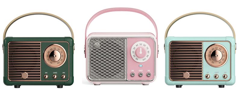 Retro Bluetooth-Speaker,Vintage Decor,Mini Wireless,Cute Old Fashion Style For Kitchen Desk Bedroom Office Party Outdoor Accessories ForIPhone Android_voghion.com