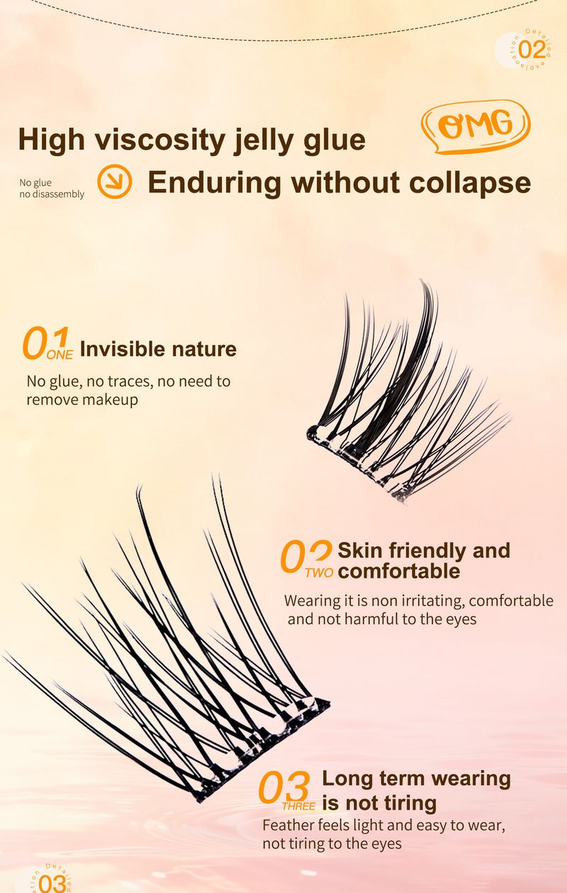 Beauty & Health False Eyelashes False Eyelashes Without Glue Full English Eyelashes Beauty Tools Makeup_voghion.com