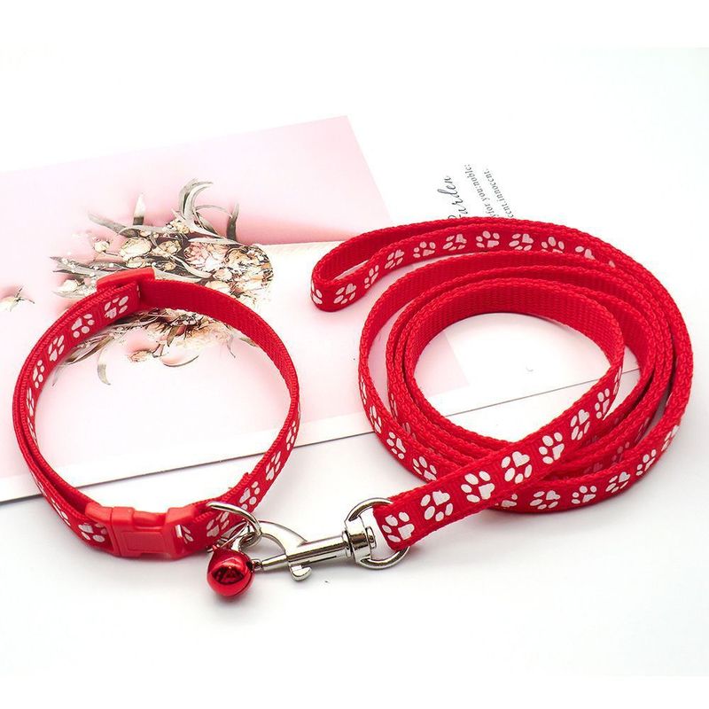 Set di guinzagli per cani e gatti, set di collari a catena per passeggiate con animali domestici, corda per impronte piccole e medie_voghion.com